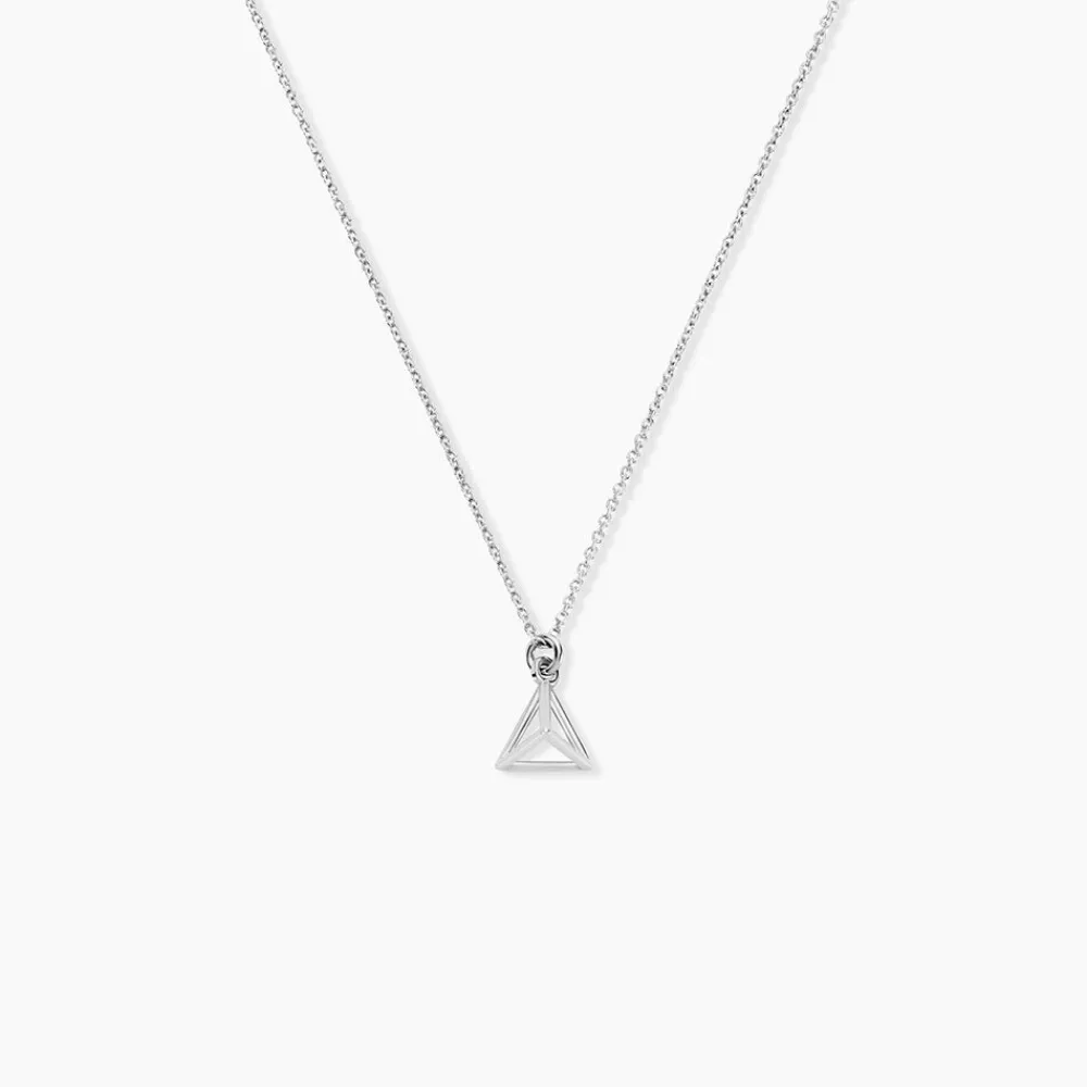 Boucles D'oreilles Puces Cubik Argent Blanc|Marc Orian Sale