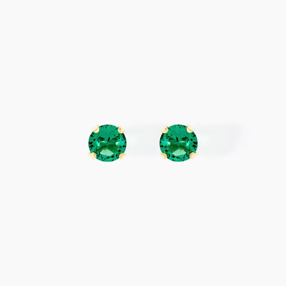 Boucles D'oreilles Puces Daria Or Jaune Oxyde De Zirconium
