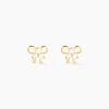 Boucles D'oreilles Puces Darina Noeud Or Jaune Oxyde De Zirconium|Marc Orian Discount