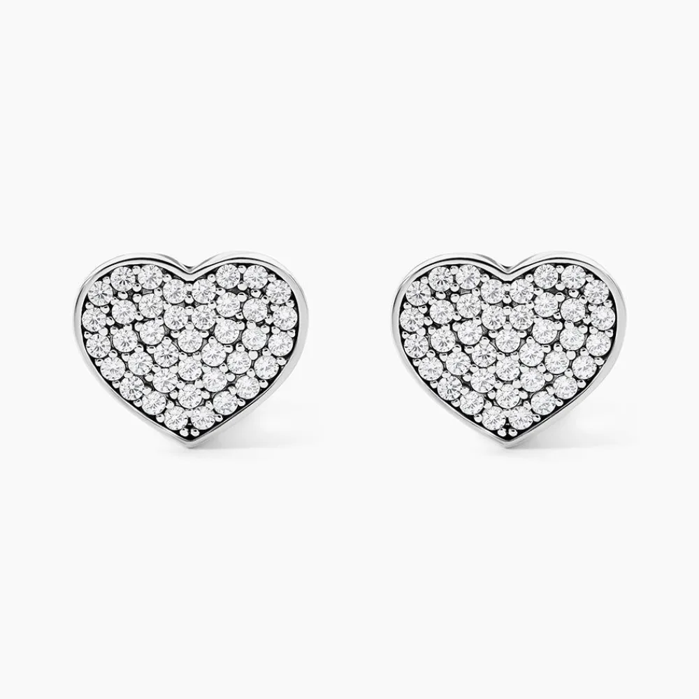 Boucles D'oreilles Puces Darwin Argent Blanc Oxyde|Marc Orian Hot