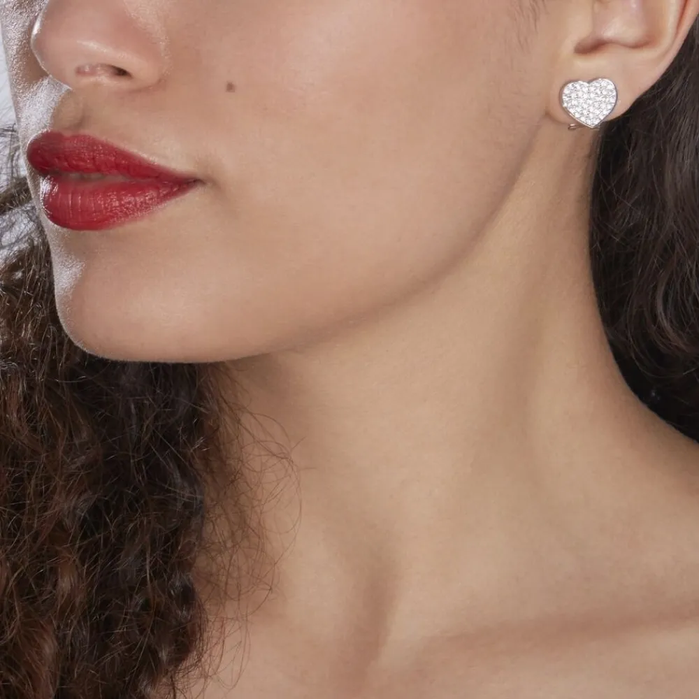 Boucles D'oreilles Puces Darwin Argent Blanc Oxyde|Marc Orian Hot