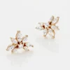 Boucles D'oreilles Puces Davena Argent Rose Oxyde De Zirconium