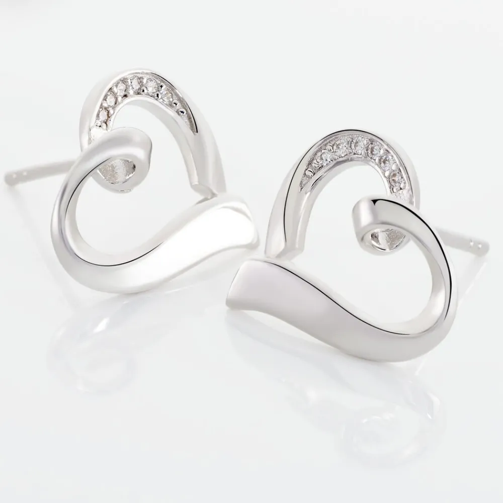Boucles D'oreilles Puces Daviane Argent Blanc Oxyde De Zirconium|Marc Orian Clearance