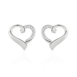 Boucles D'oreilles Puces Daviane Argent Blanc Oxyde De Zirconium|Marc Orian Clearance