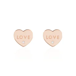 Boucles D'oreilles Puces Deven Argent Rose Oxyde De Zirconium|Marc Orian Outlet