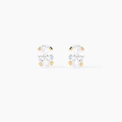 Boucles D'oreilles Puces Eddie Or Jaune Oxyde
