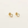 Boucles D'oreilles Puces Eily Or Jaune Oxyde De Zirconium