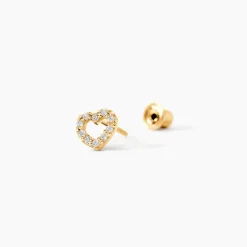 Boucles D'oreilles Puces Eily Or Jaune Oxyde De Zirconium