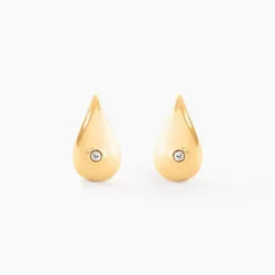 Boucles D'Oreilles Puces Eleone Or Jaune Diamant