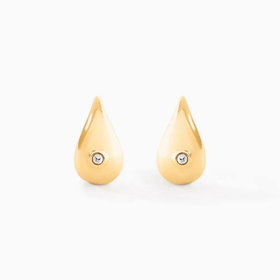 Boucles D'Oreilles Puces Eleone Or Jaune Diamant