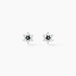 Boucles D'oreilles Puces Elfleda Or Jaune Oxyde De Zirconium