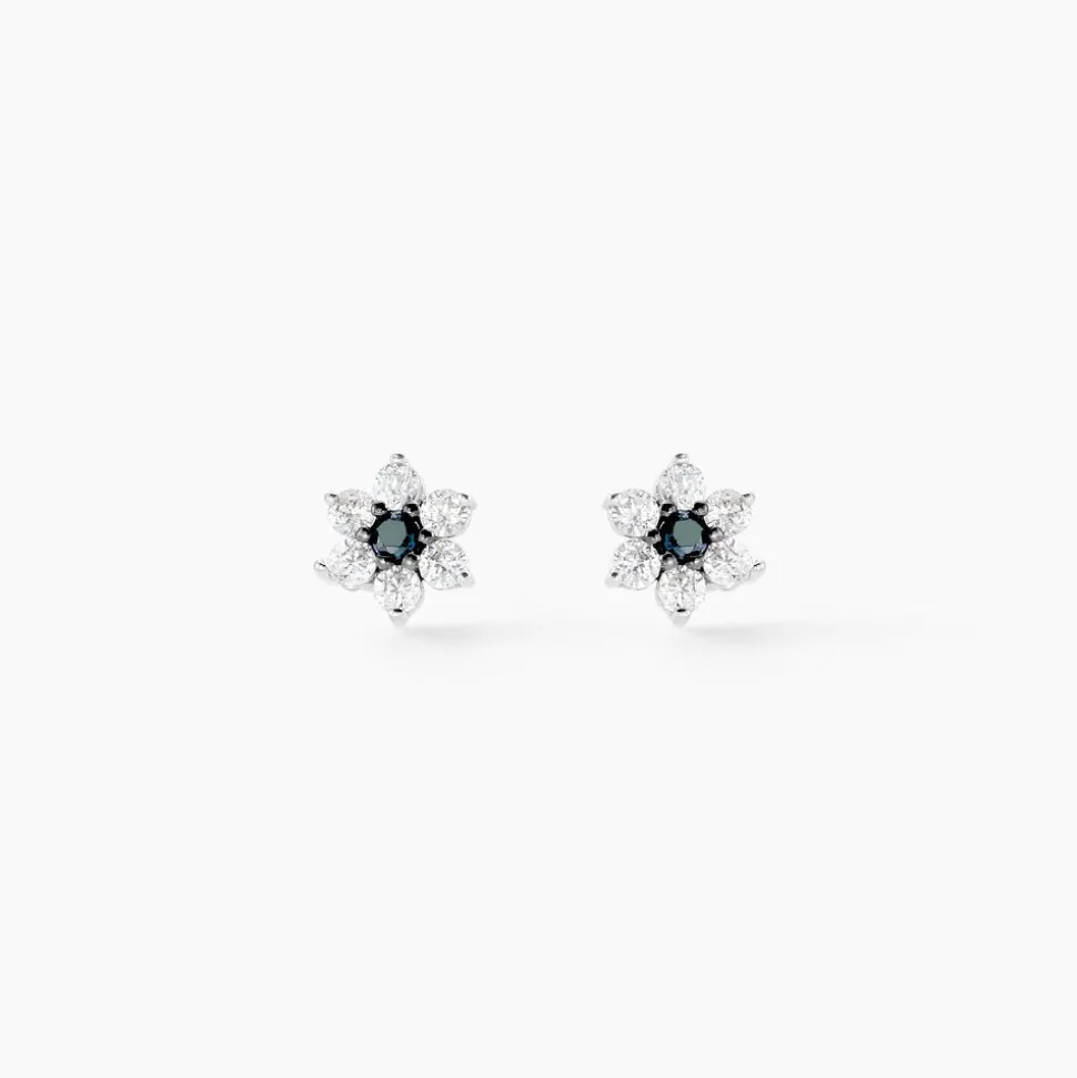 Boucles D'oreilles Puces Elfleda Or Jaune Oxyde De Zirconium