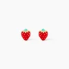 Boucles D'oreilles Puces Elizabetae Fraise Or Jaune|Marc Orian Hot