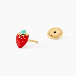 Boucles D'oreilles Puces Elizabetae Fraise Or Jaune|Marc Orian Hot