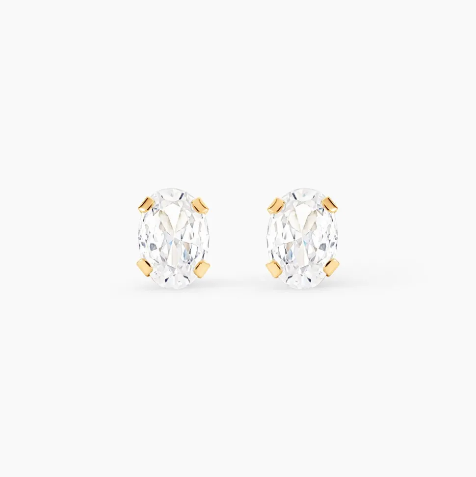 Boucles D'oreilles Puces Elorri Or Jaune Oxyde