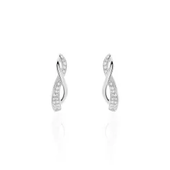 Boucles D'oreilles Puces Emma Or Blanc Diamant|Marc Orian Sale