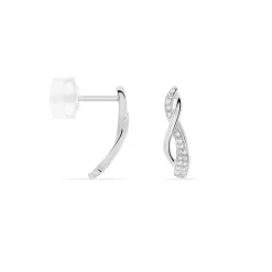 Boucles D'oreilles Puces Emma Or Blanc Diamant|Marc Orian Sale