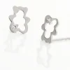 Boucles D'oreilles Puces Eusebia Ours Or Blanc Oxydes|Marc Orian Discount
