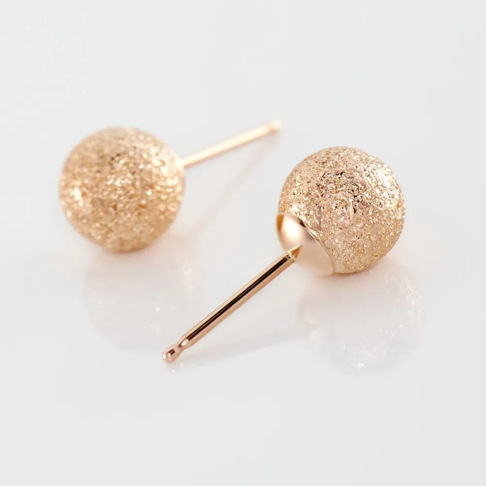 Boucles D'oreilles Puces Fidelia Boule Sablee|Marc Orian Best