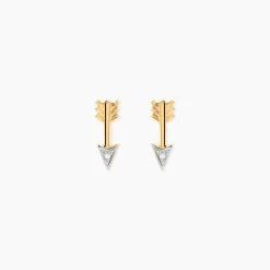 Boucles D'Oreilles Puces Fiorenzo Or Jaune Diamant