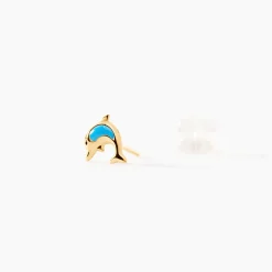 Boucles D'oreilles Puces Flip Dauphin Or Jaune|Marc Orian Online