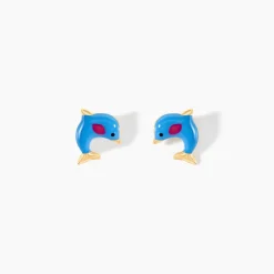 Boucles D'oreilles Puces Flipper Dauphin Or Jaune|Marc Orian Discount