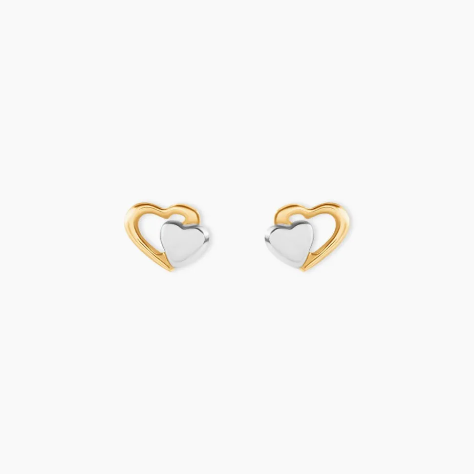 Boucles D'oreilles Puces Frantsesa Or Jaune