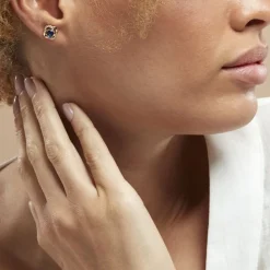 Boucles D'oreilles Puces Jaana Plaqué Or Jaune Verre Oxyde|Marc Orian Online