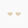 Boucles D'oreilles Puces Janice Plaqué Or Jaune Oxyde De Zirconium|Marc Orian