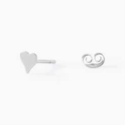 Boucles D'oreilles Puces Jeanne-françoise Argent Blanc|Marc Orian Online