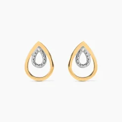 Boucles D'Oreilles Puces Jozsi Or Jaune Diamant