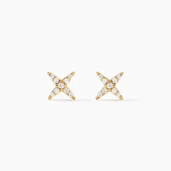 Boucles D'Oreilles Puces Julina Or Jaune Oxyde De Zirconium|Marc Orian Sale