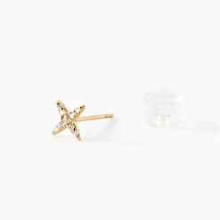 Boucles D'Oreilles Puces Julina Or Jaune Oxyde De Zirconium|Marc Orian Sale