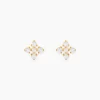 Boucles D'Oreilles Puces Katashi Or Jaune Oxyde De Zirconium
