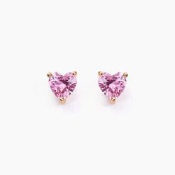 Boucles D'oreilles Puces Kelvyn Argent Rose Oxyde De Zirconium|Marc Orian Outlet