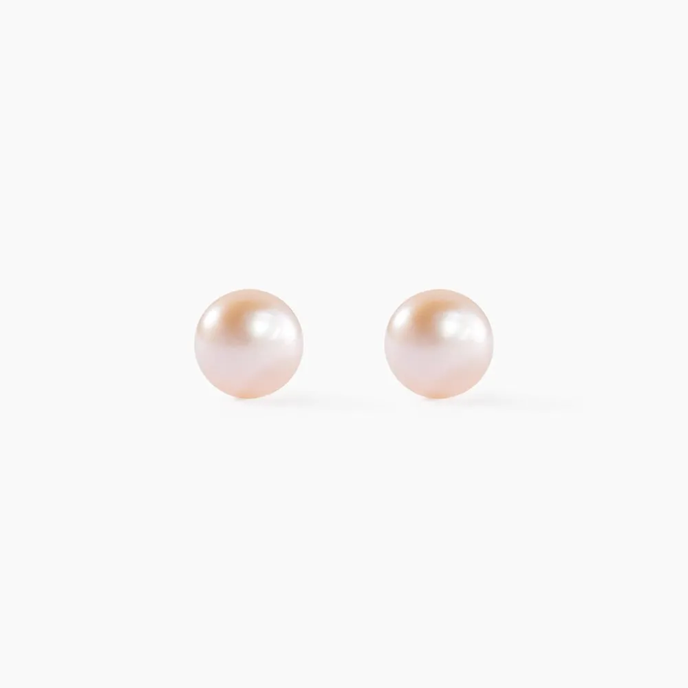Boucles D'oreilles Puces Kesya Or Jaune Perle De Culture|Marc Orian