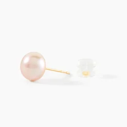 Boucles D'oreilles Puces Kesya Or Jaune Perle De Culture|Marc Orian Outlet