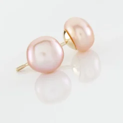 Boucles D'oreilles Puces Kesya Or Jaune Perle De Culture|Marc Orian