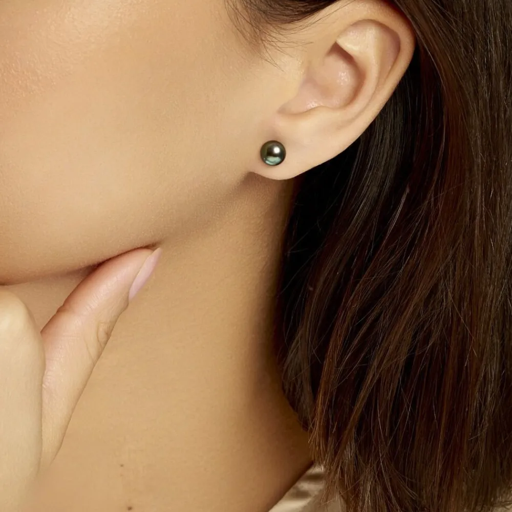 Boucles D'oreilles Puces Kesya Or Jaune Perle De Culture|Marc Orian Sale