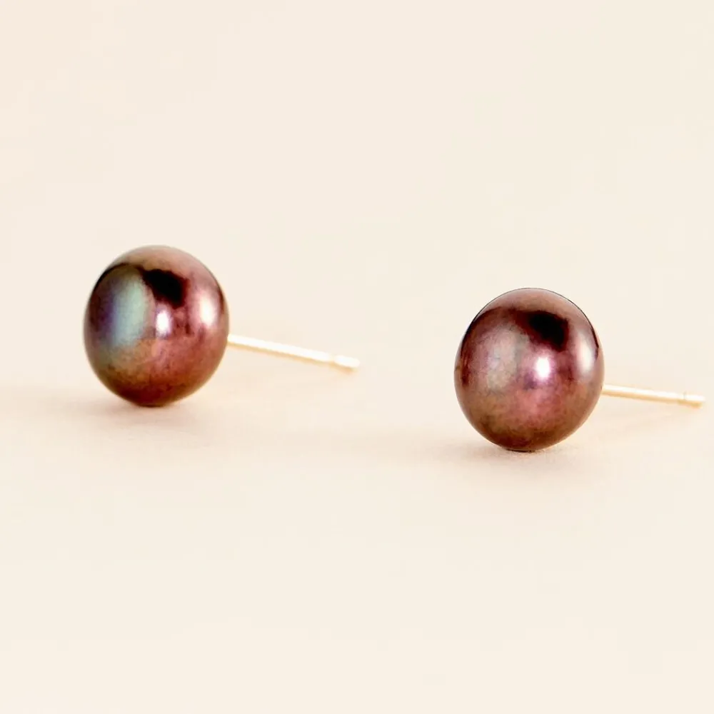 Boucles D'oreilles Puces Kesya Or Jaune Perle De Culture|Marc Orian Sale