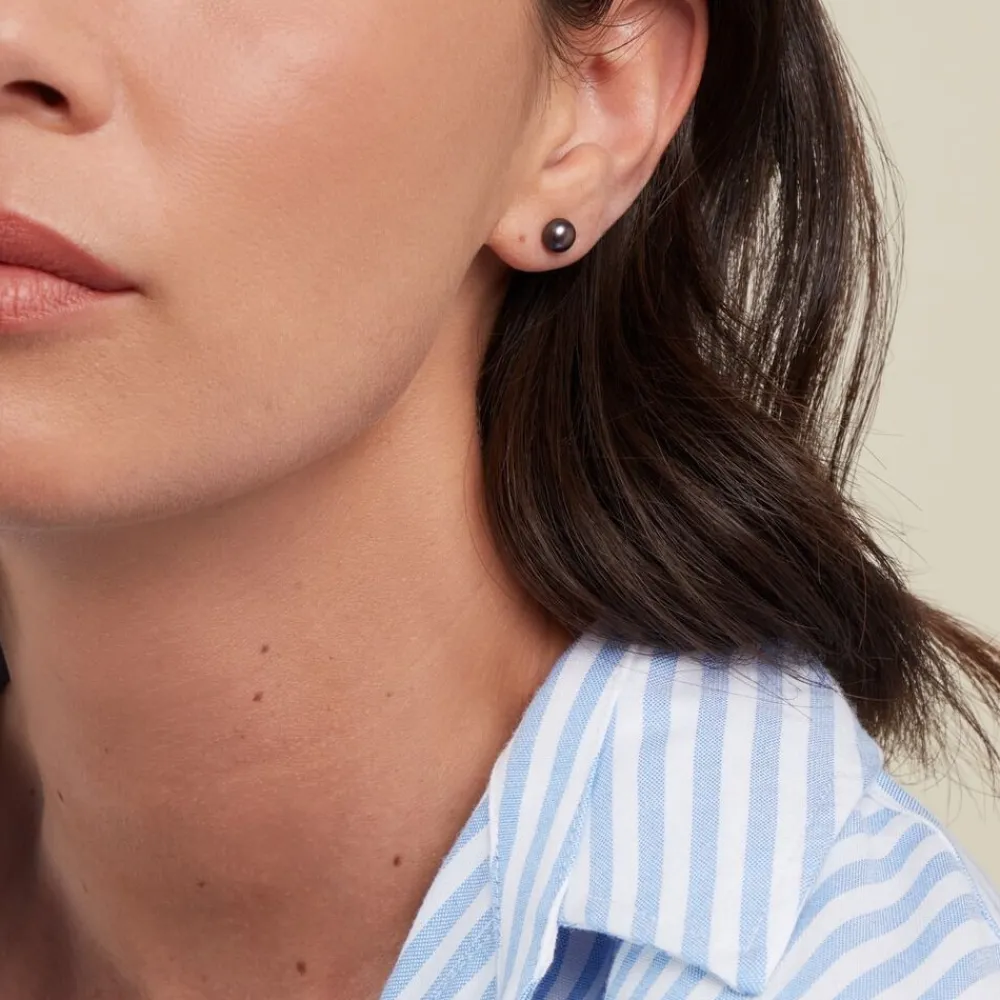 Boucles D'oreilles Puces Kesya Or Jaune Perle De Culture|Marc Orian Sale