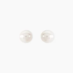 Boucles D'oreilles Puces Kesya Or Jaune Perle De Culture|Marc Orian Online