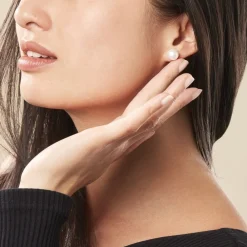Boucles D'oreilles Puces Kesya Or Jaune Perle De Culture|Marc Orian Sale