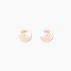 Boucles D'oreilles Puces Kesya Or Jaune Perle De Culture|Marc Orian Online