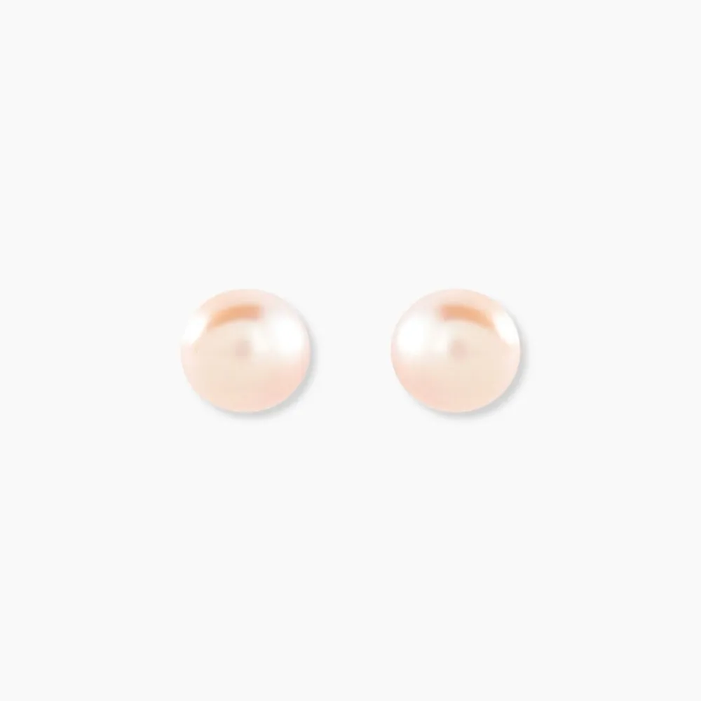Boucles D'oreilles Puces Kesya Or Jaune Perle De Culture|Marc Orian Online