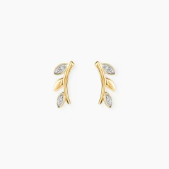Boucles D'oreilles Puces Laverna Or Jaune Diamant