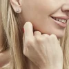 Boucles D'oreilles Puces Lehinaae Argent Blanc|Marc Orian New