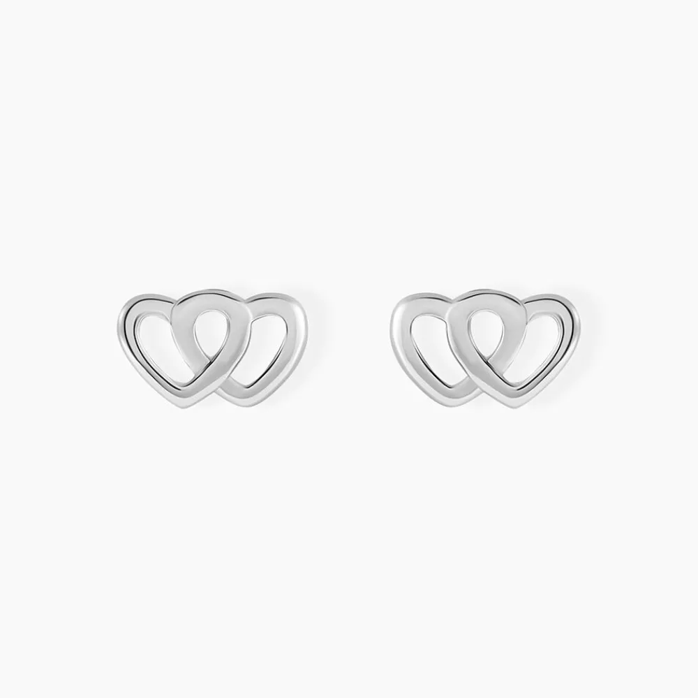 Boucles D'oreilles Puces Lehinaae Argent Blanc|Marc Orian New