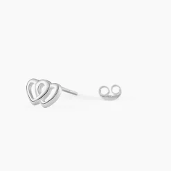 Boucles D'oreilles Puces Lehinaae Argent Blanc|Marc Orian New