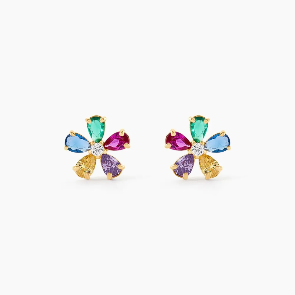 Boucles D'Oreilles Puces Linnet Or Jaune Oxyde De Zirconium|Marc Orian Clearance